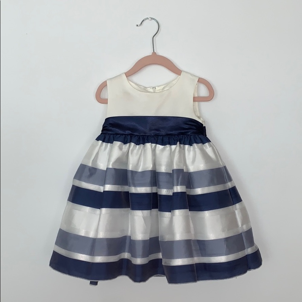 Blue and White Formal Dress